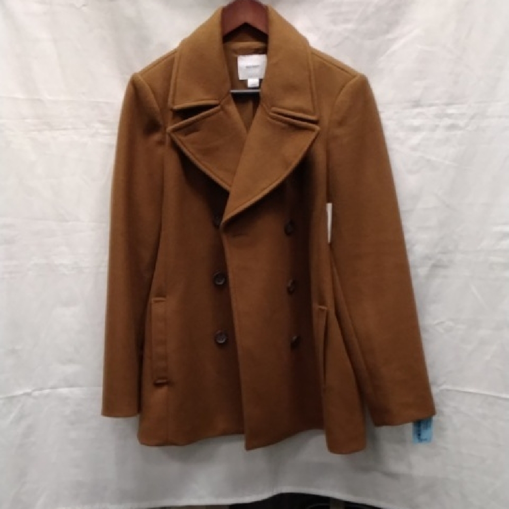 Old Navy Men's Tan Double-Breasted Pea Coat